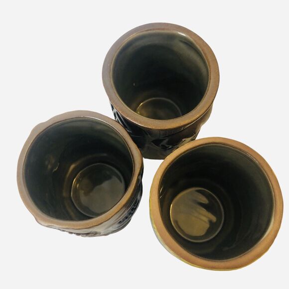 Munktiki Maori Stacker Mugs Cups Set 3 Ceramic Man Cave Tiki Bar - Picture 12 of 16